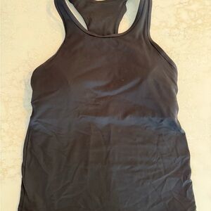 Lululemon Athletica Gray Fitted Backless Tank Top